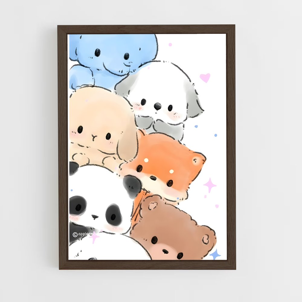 ap-kawaii-6 cadre Bois foncé