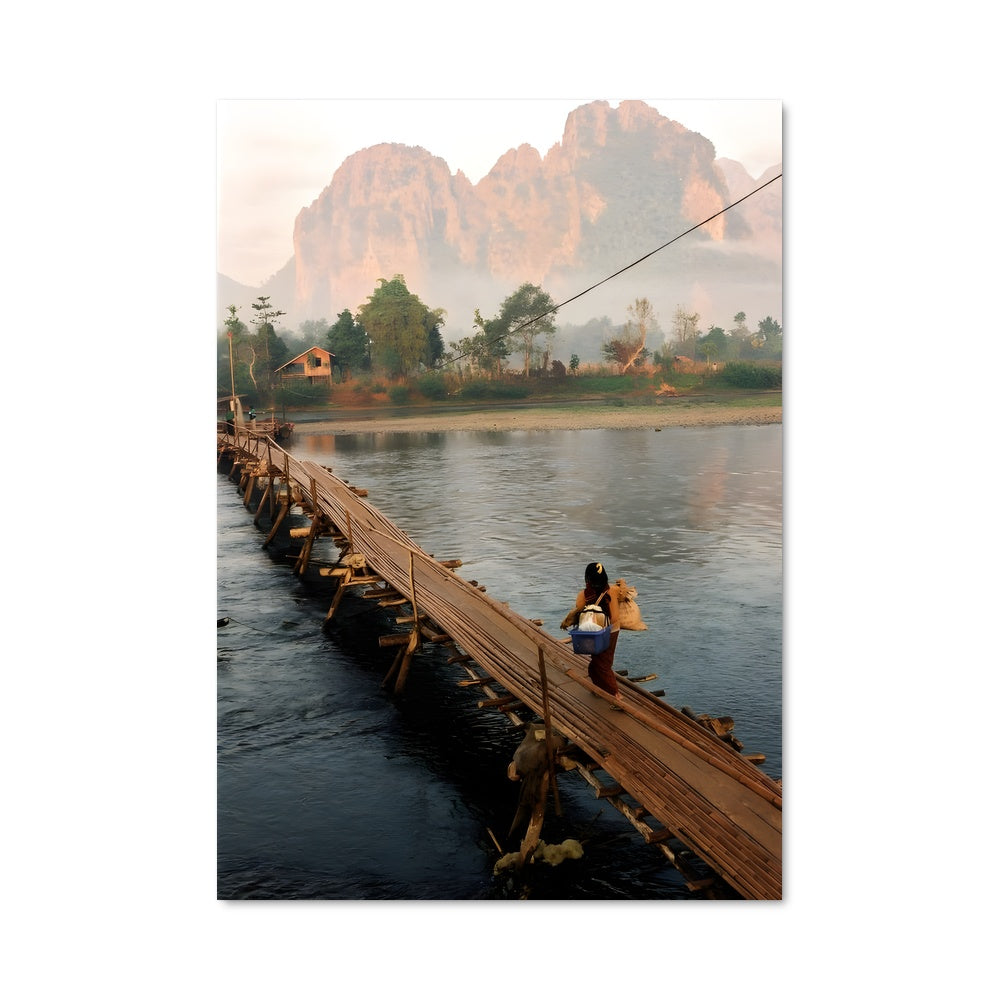 Poster Sur le Pont de Bambou