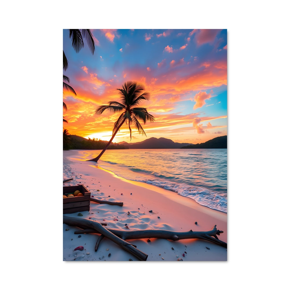 Poster Couché de Soleil à Luganville