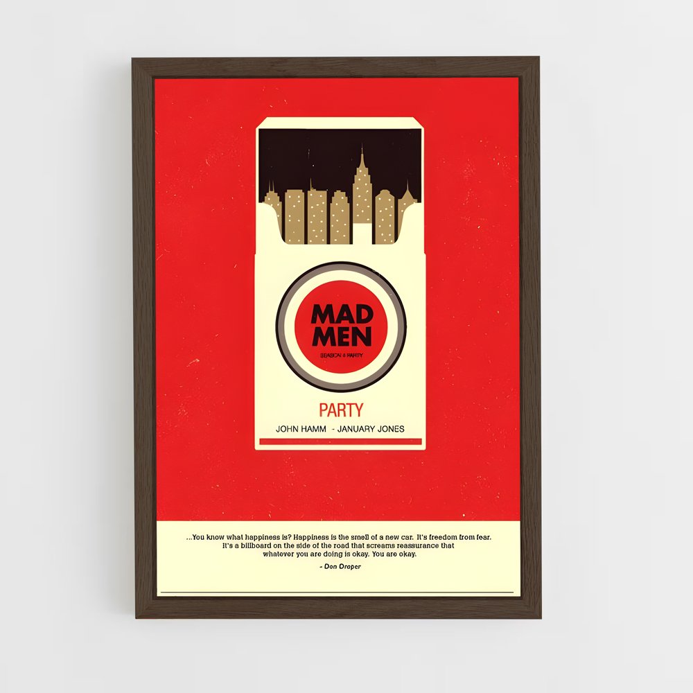 ap-mad men-4 cadre Bois foncé