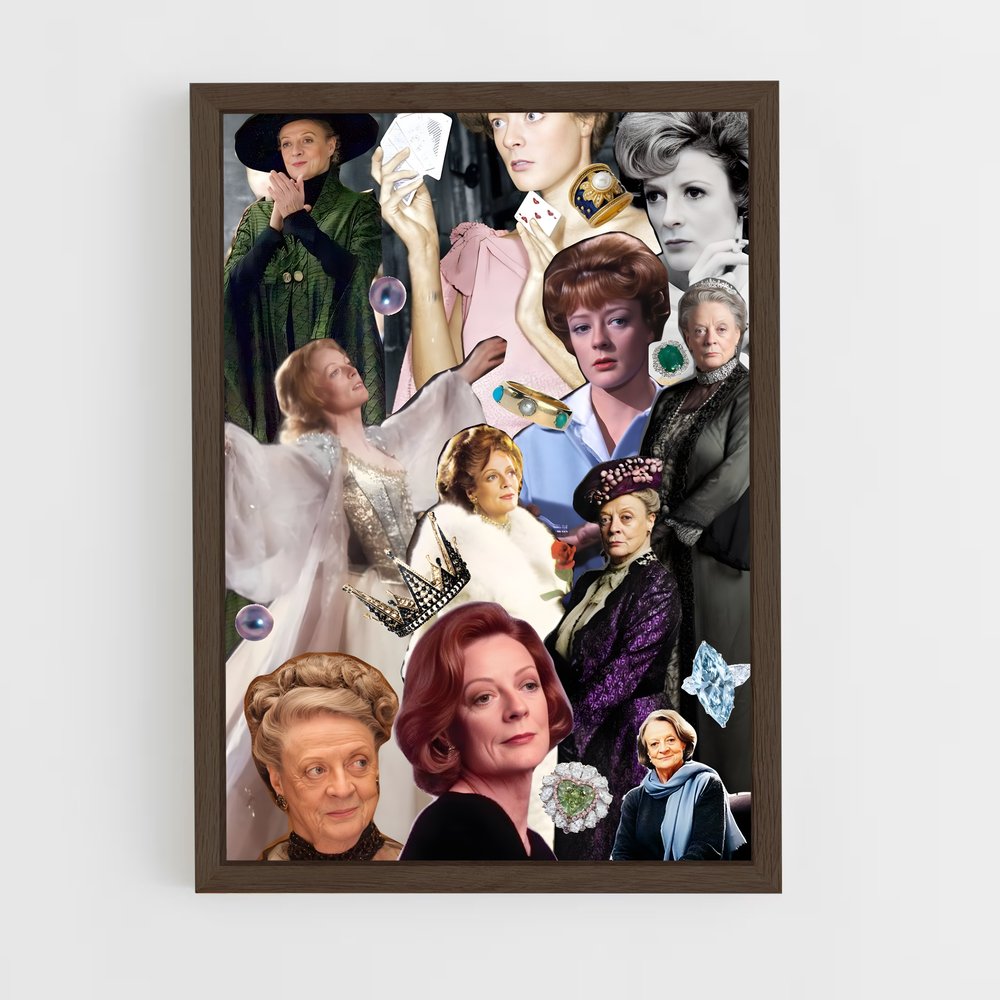 ap-maggie smith-5 cadre Bois foncé