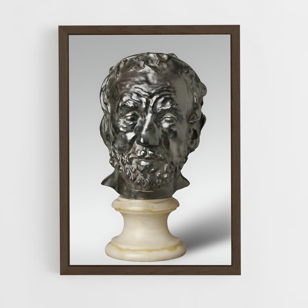 ap-man with broken nose rodin-5 cadre Bois foncé