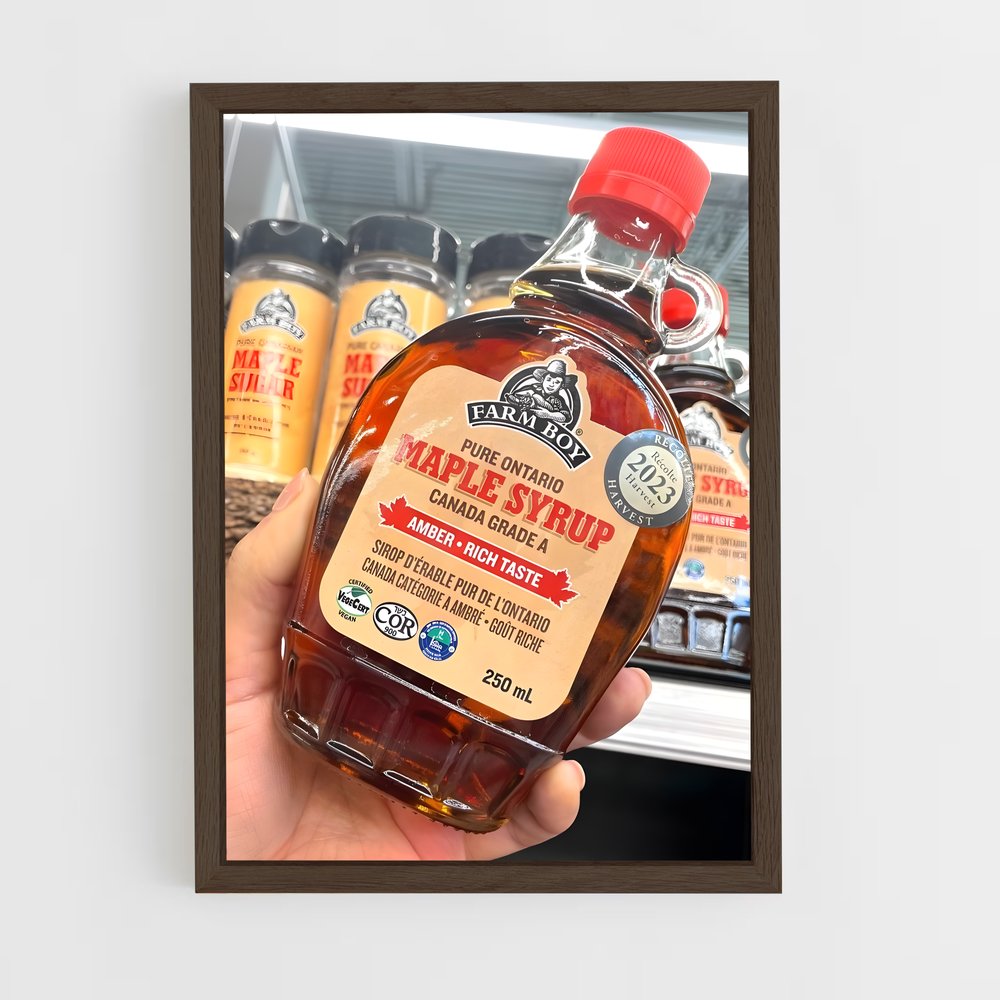 ap-maple syrup-4 cadre Bois foncé