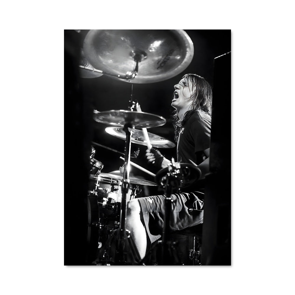 Poster Batteur en Noir et Blanc