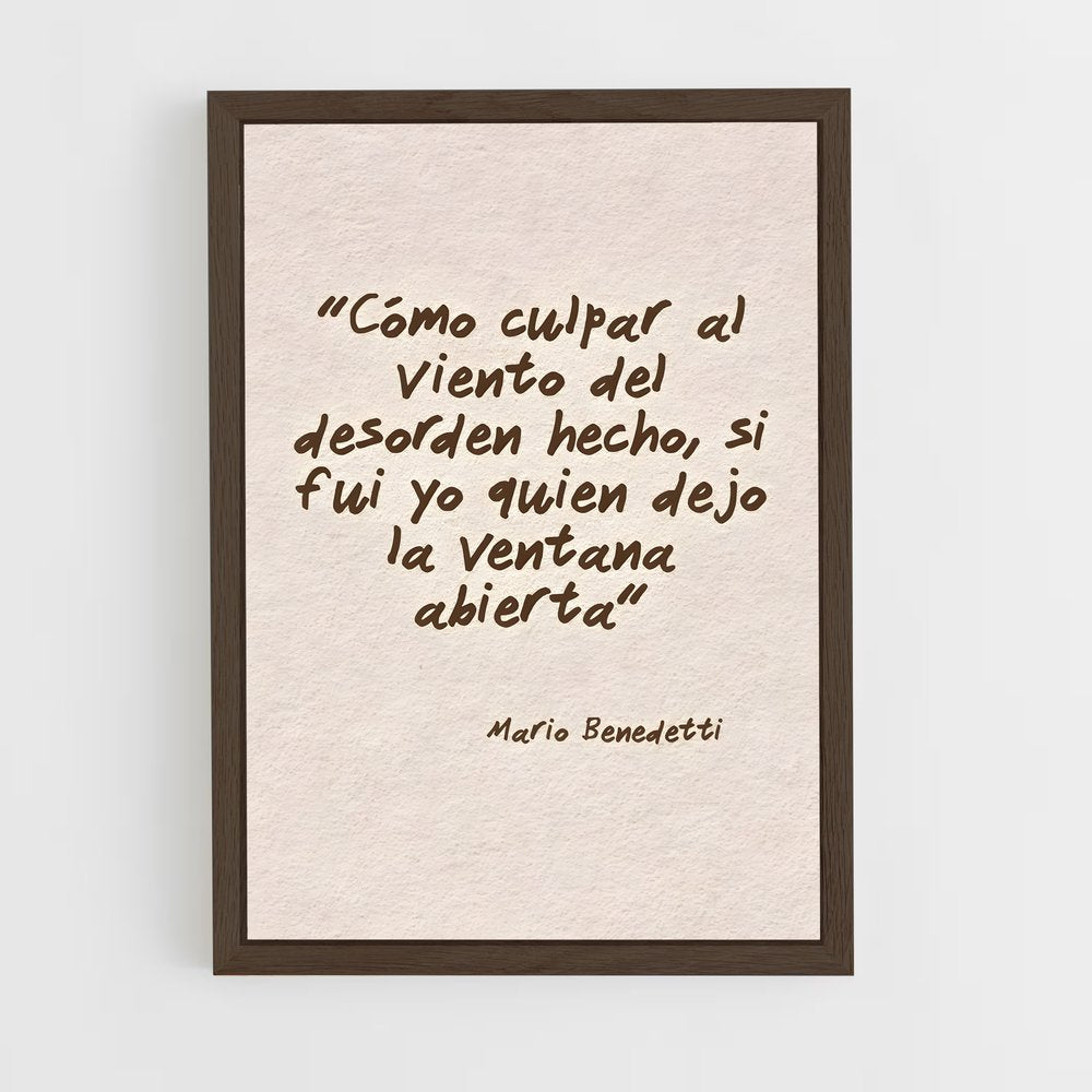 ap-mario benedetti-1 cadre Bois foncé