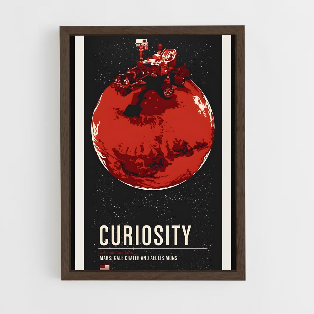 ap-mars rover curiosity-2 cadre Bois foncé