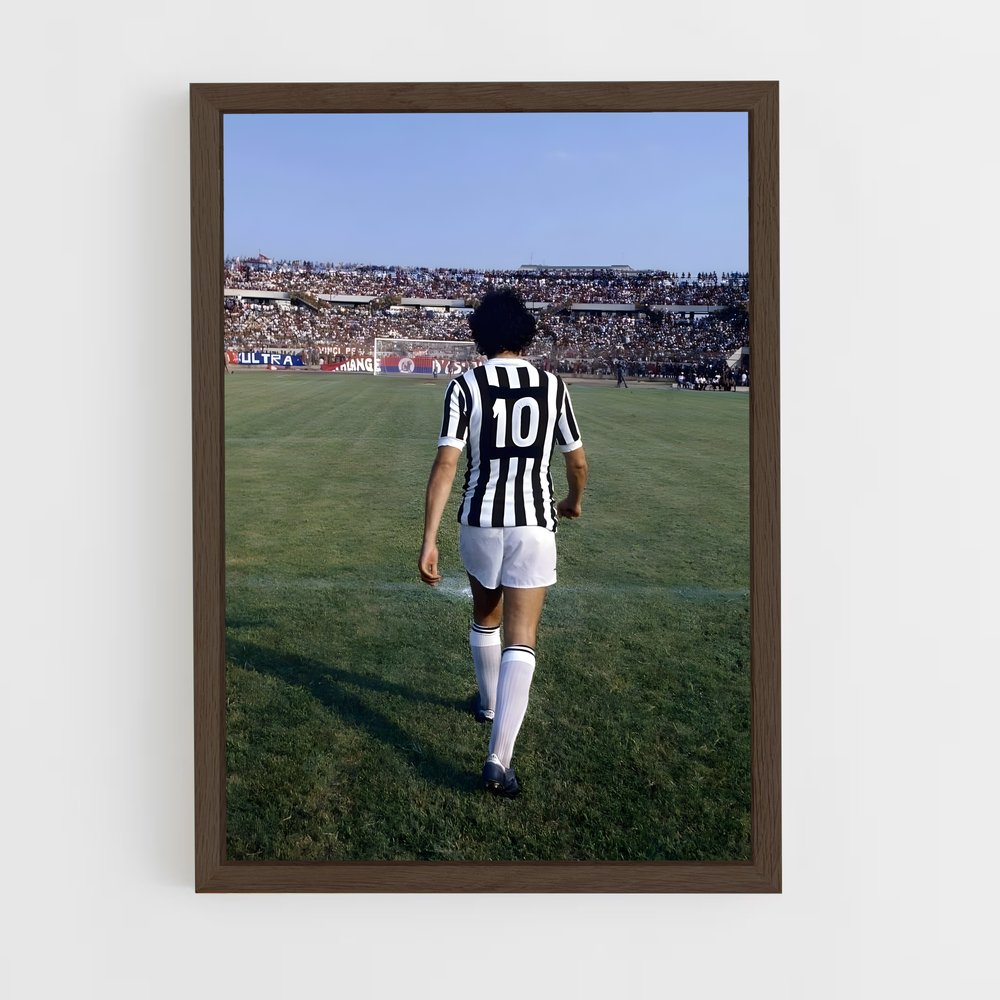 ap-michel platini-1 cadre Bois foncé