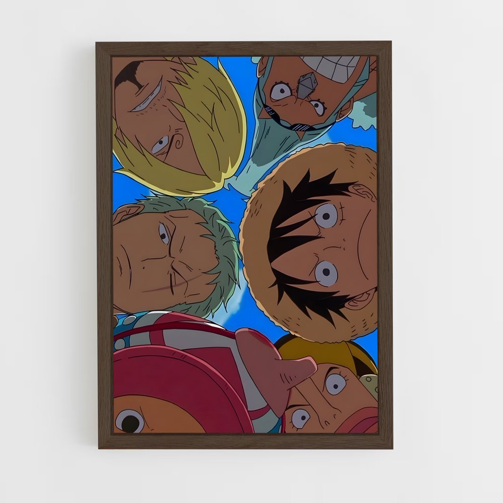 ap-monkey d luffy-6 cadre Bois foncé