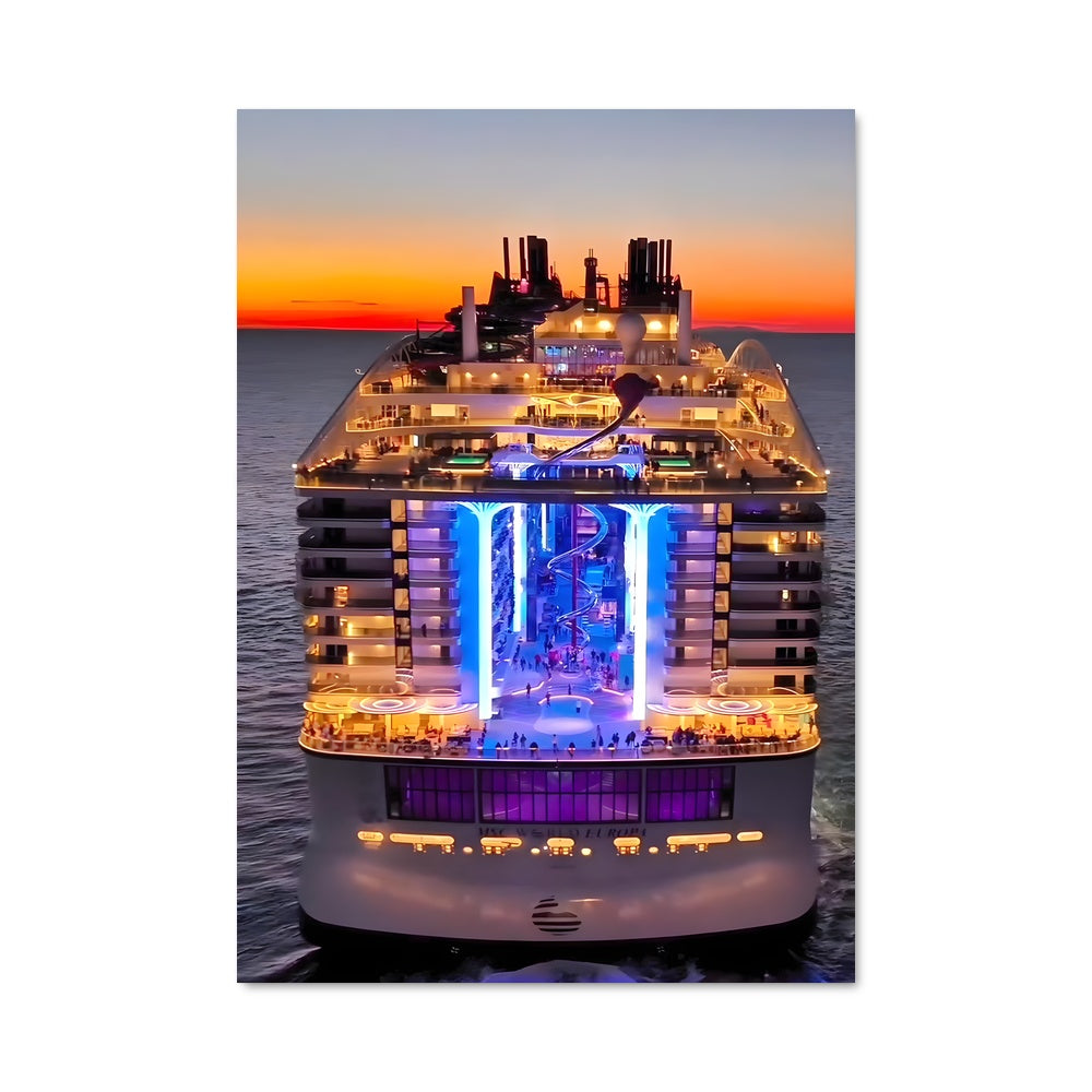 Poster Croisière au Coucher de Soleil