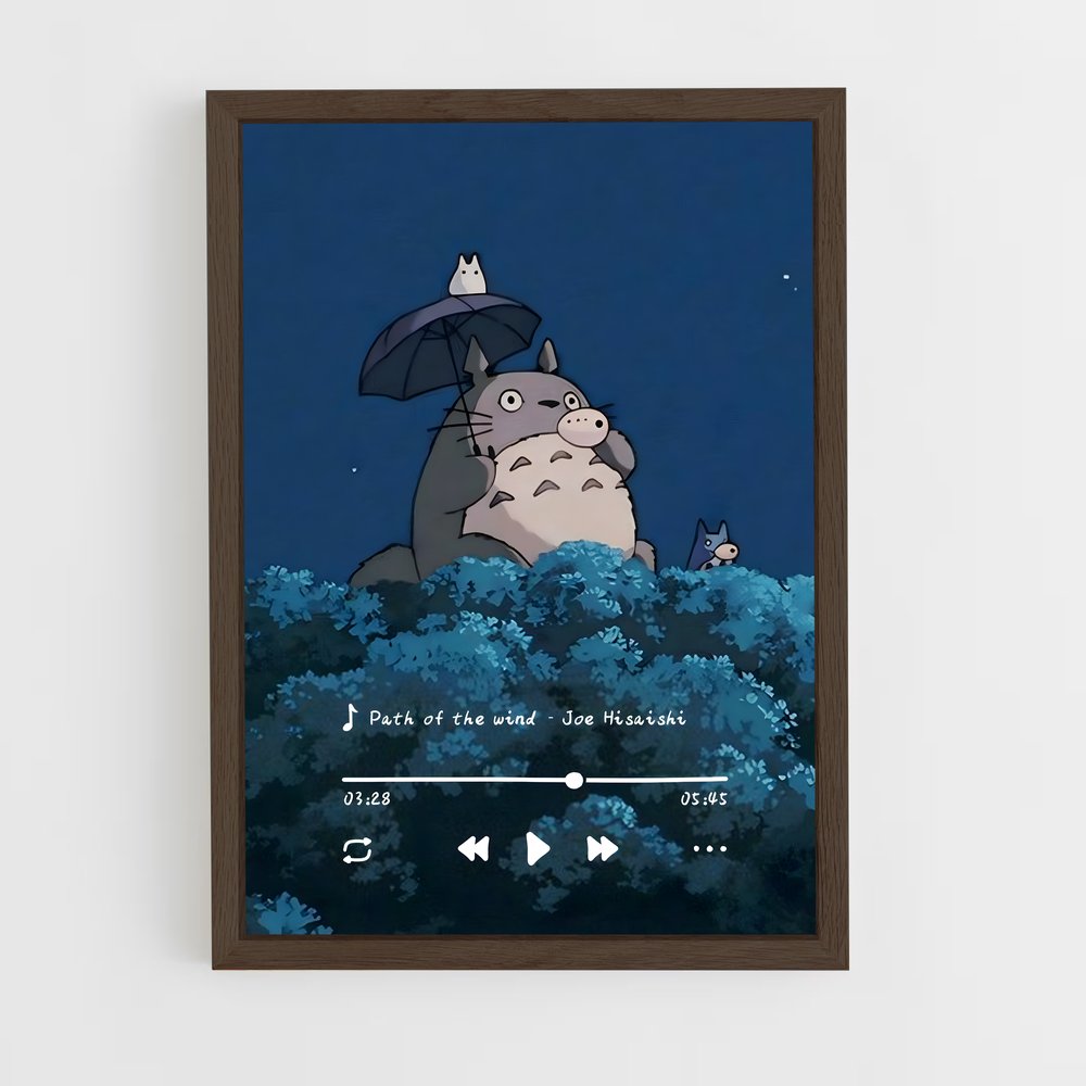 ap-my neighbor totoro-5 cadre Bois foncé