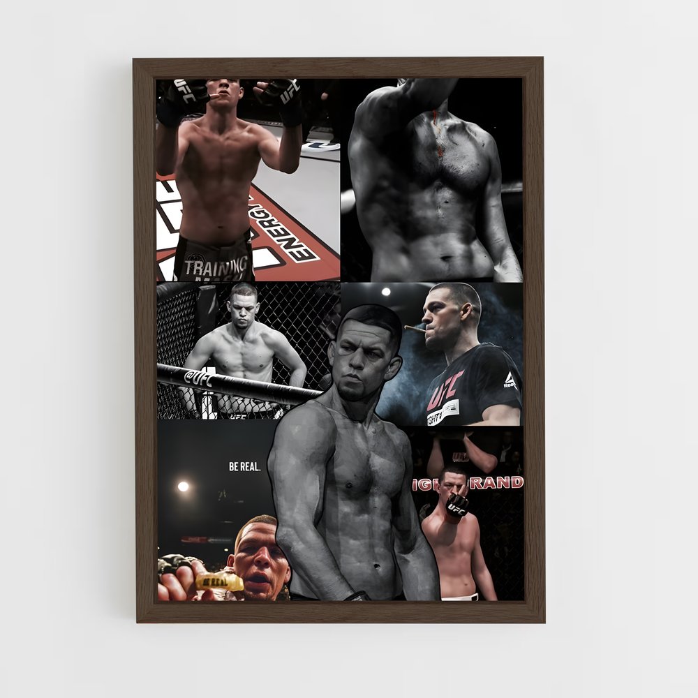 ap-nate diaz-4 cadre Bois foncé