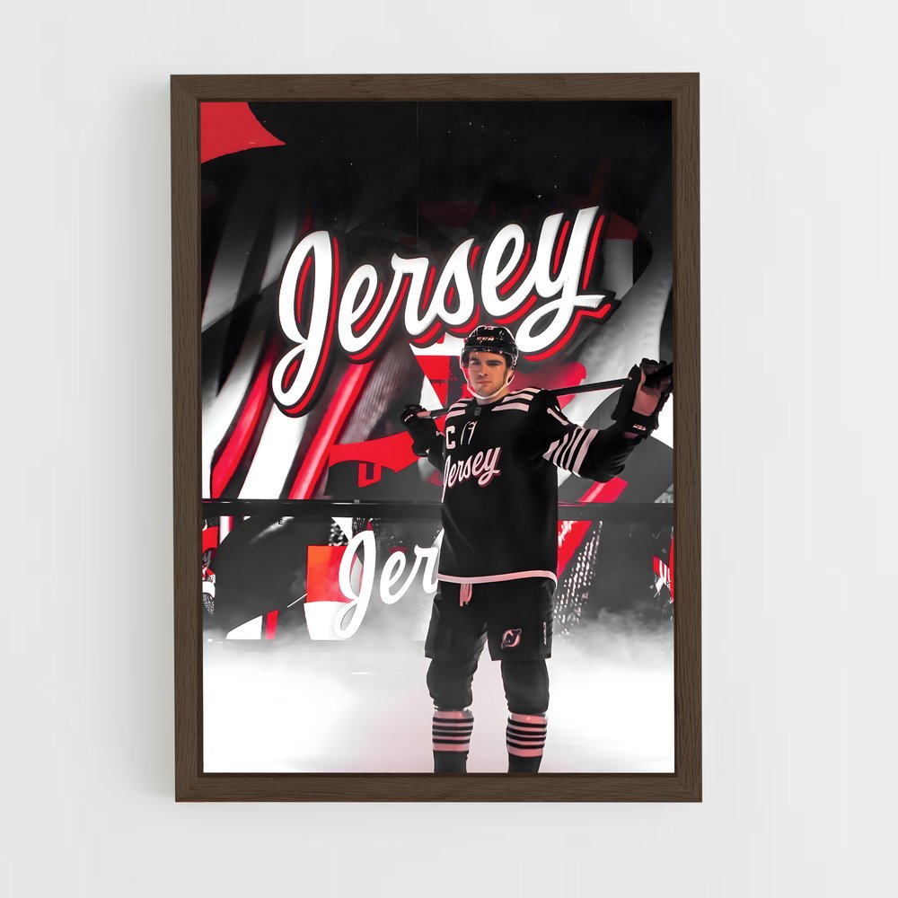 ap-new jersey devils-5 cadre Bois foncé