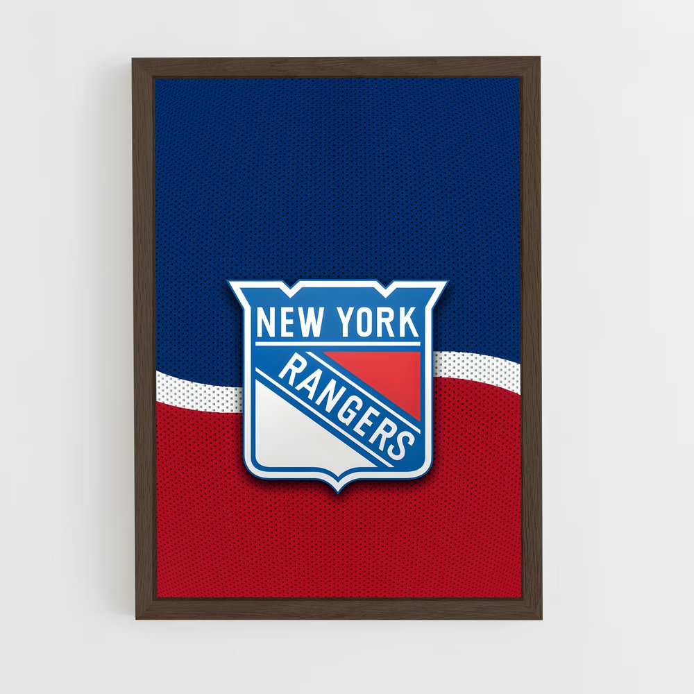 ap-new york rangers-2 cadre Bois foncé
