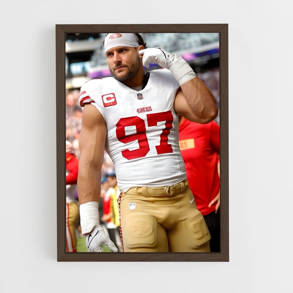 ap-nick bosa-6 cadre Bois foncé