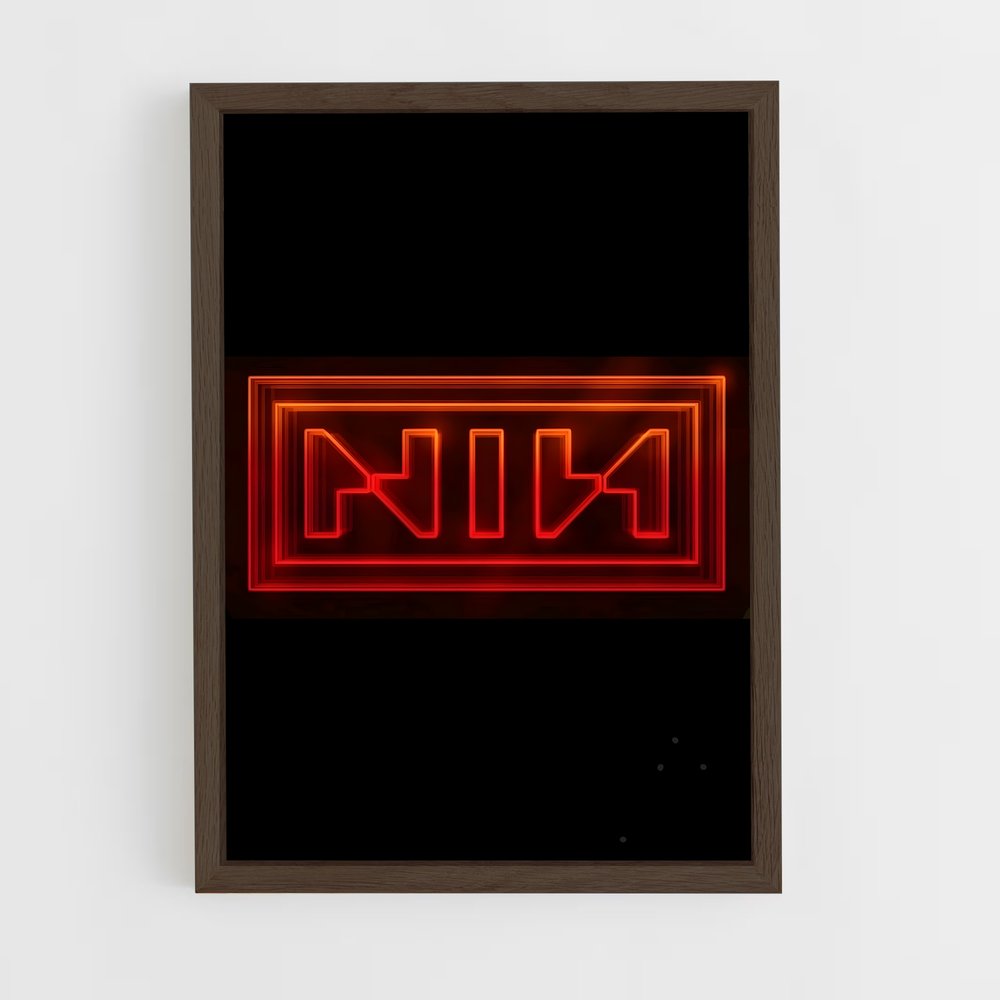 ap-nine inch nails-5 cadre Bois foncé