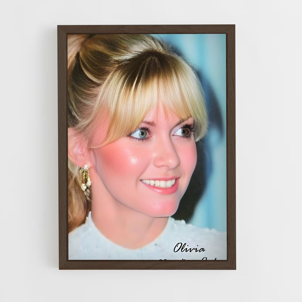 ap-olivia newton-john-10 cadre Bois foncé