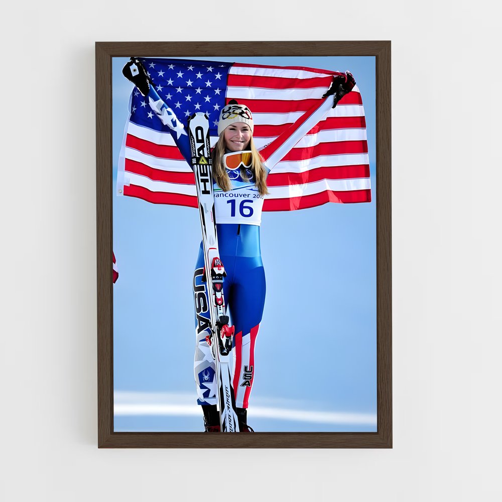 ap-olympics alpine skiing-1 cadre Bois foncé