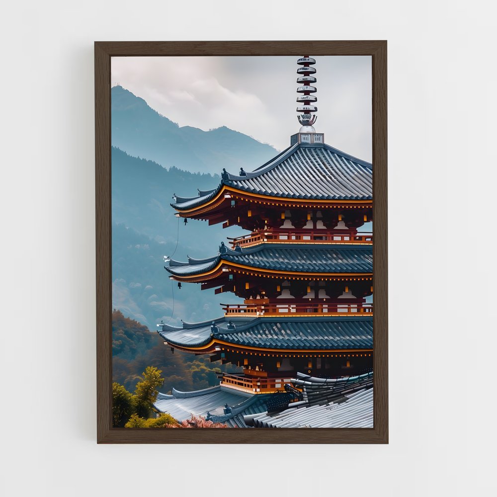 ap-pagoda style architecture-7 cadre Bois foncé