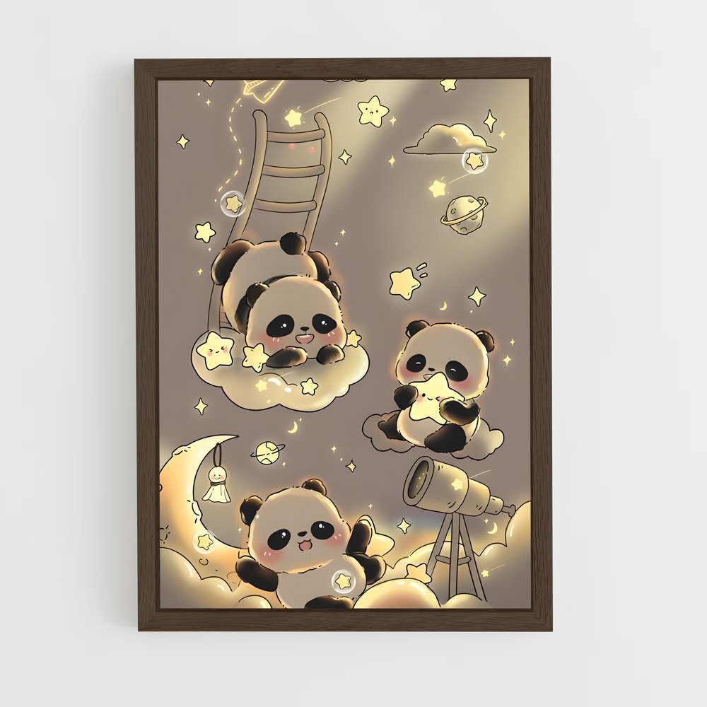 ap-panda-8 cadre Bois foncé