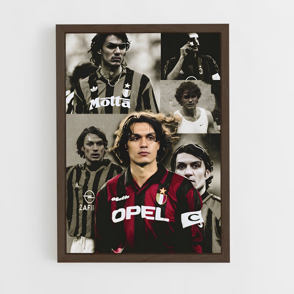 ap-paolo maldini-3 cadre Bois foncé