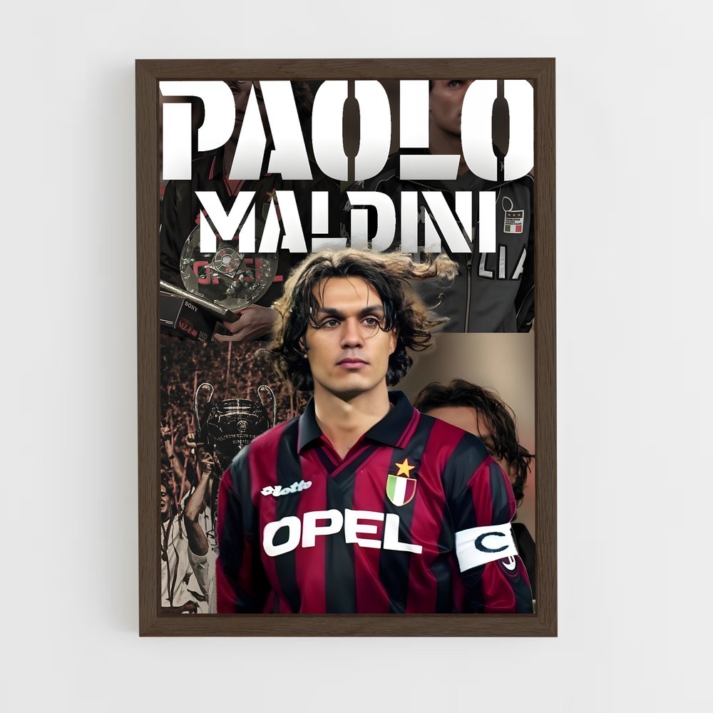 ap-paolo maldini-4 cadre Bois foncé