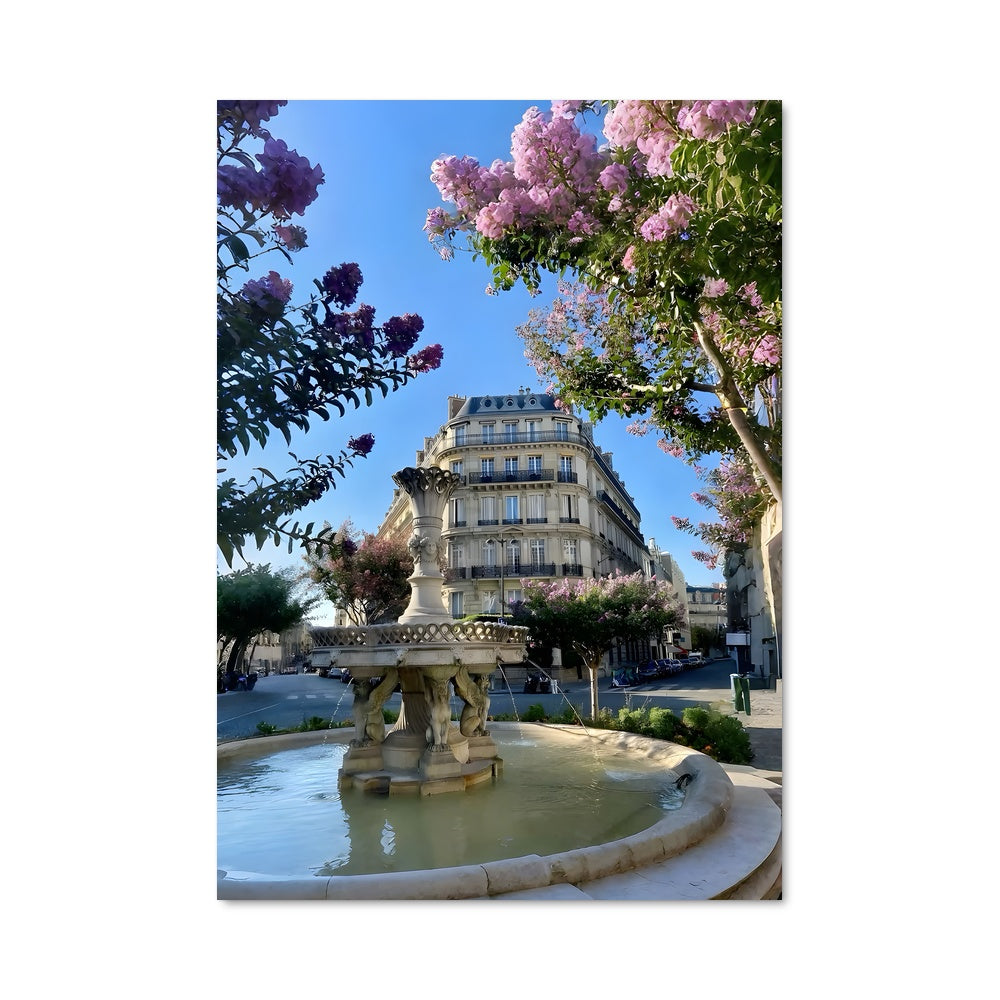 Poster Fontaine Fleurie