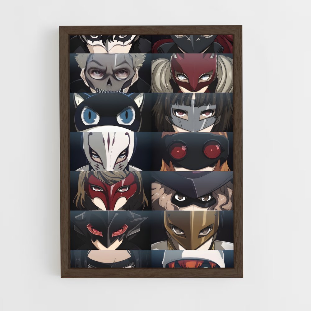 ap-phantom thieves-2 cadre Bois foncé
