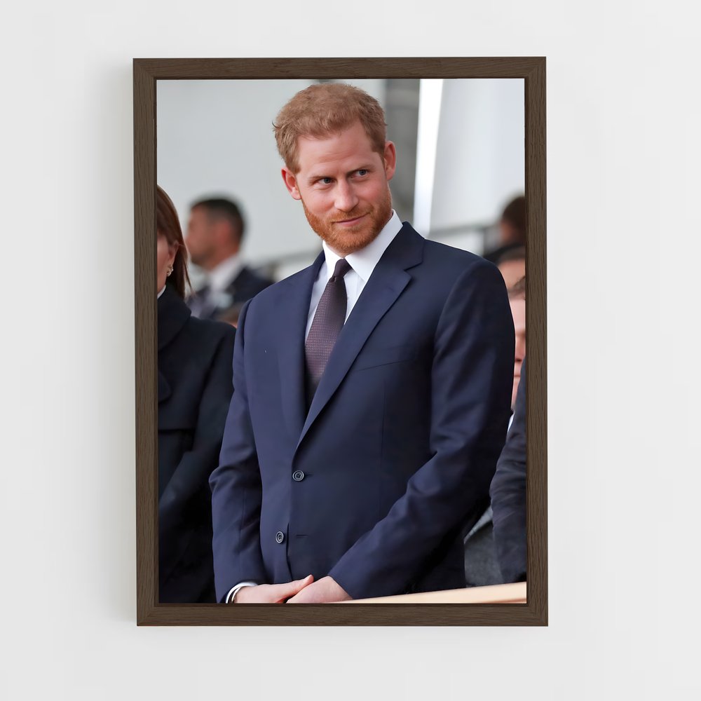 ap-prince harry-4 cadre Bois foncé