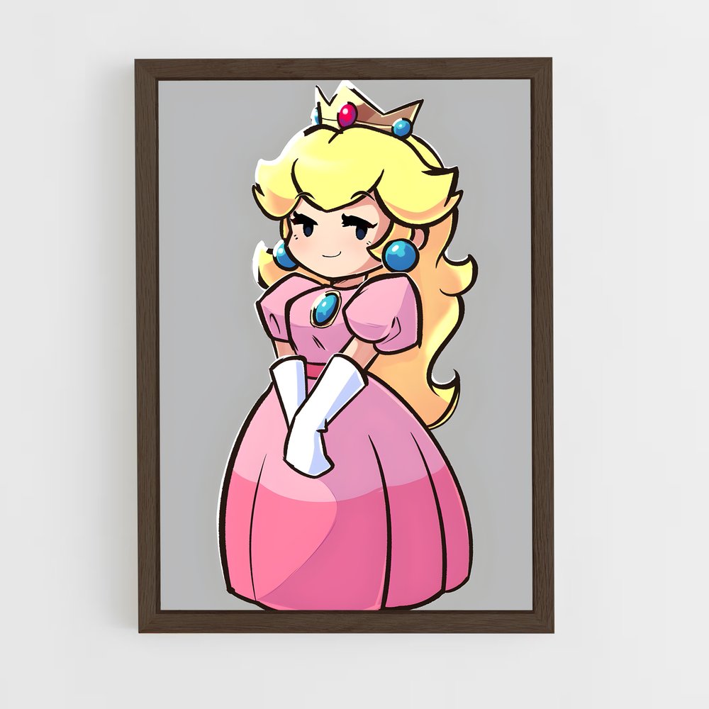 ap-princess peach-4 cadre Bois foncé