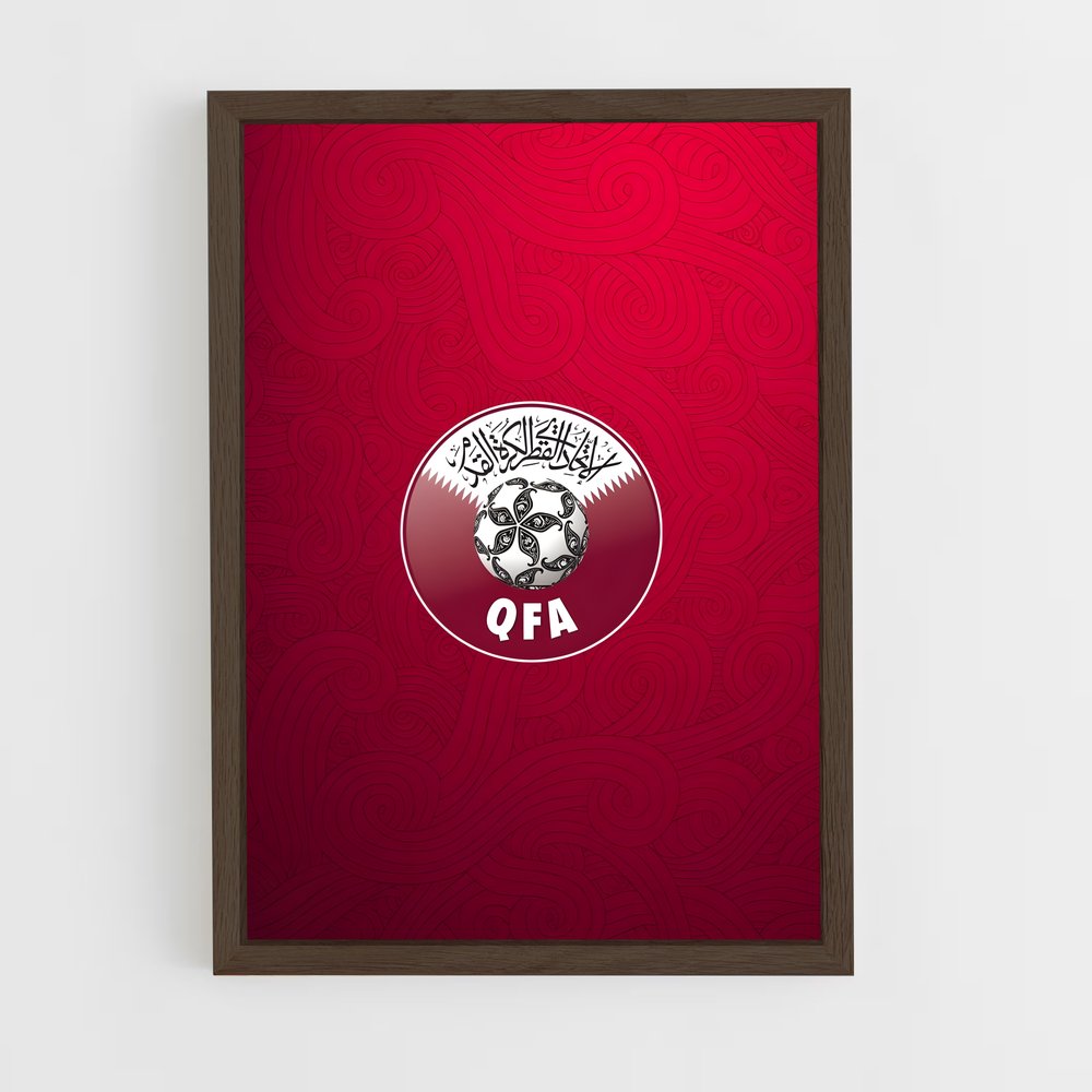 ap-qatar national football team-3 cadre Bois foncé