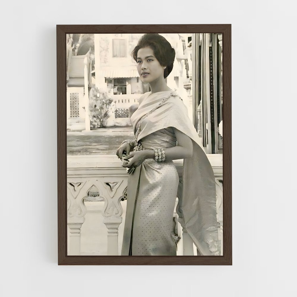 ap-queen sirikit-8 cadre Bois foncé