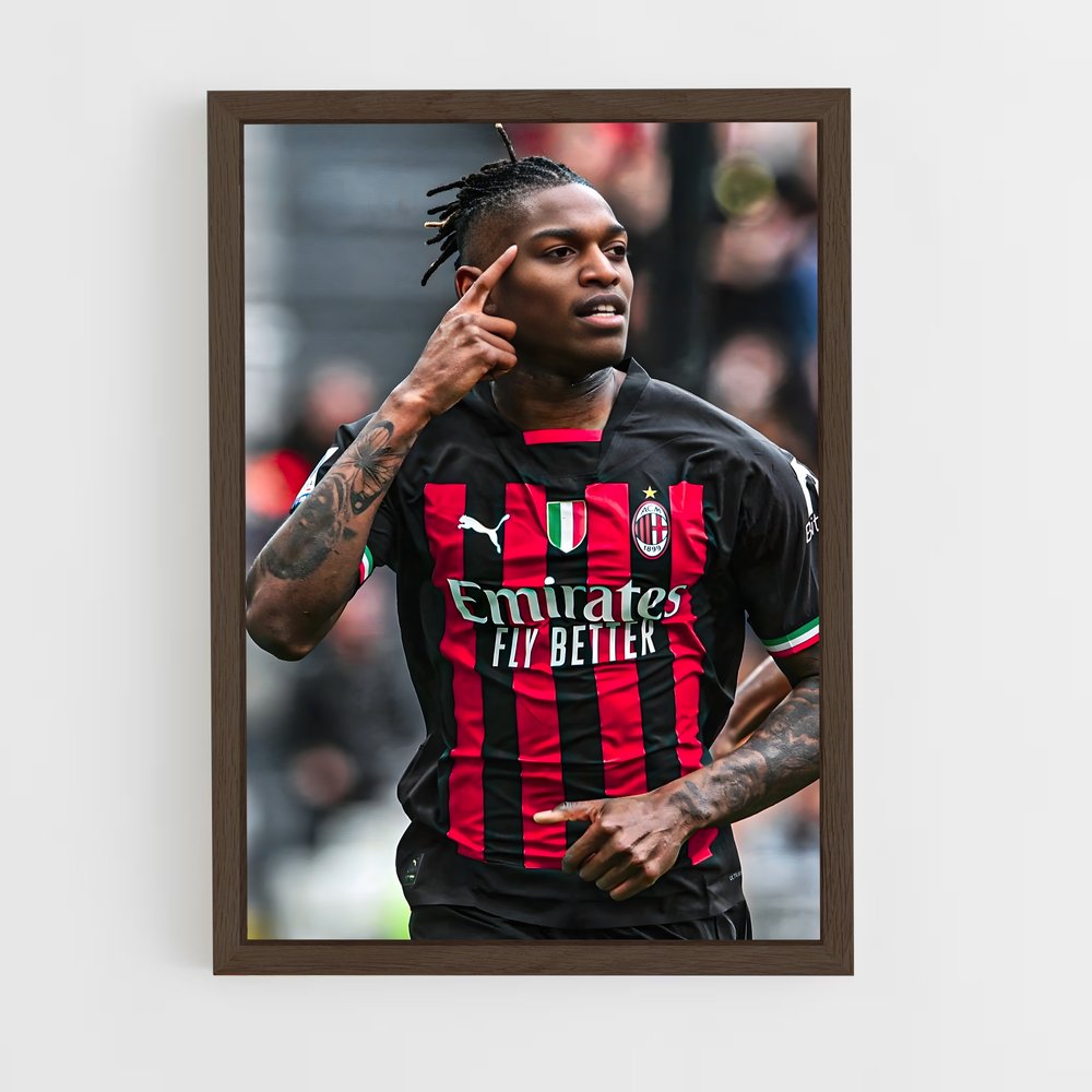 ap-rafael leao-9 cadre Bois foncé