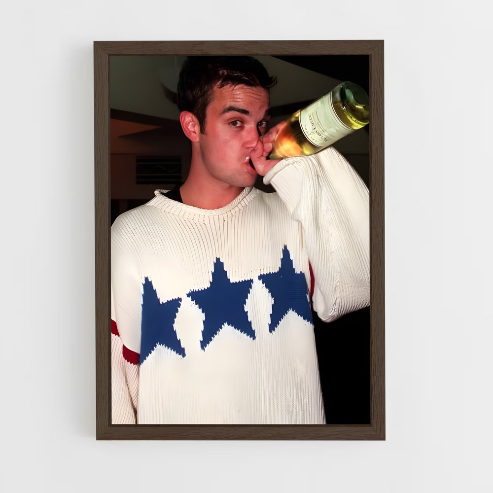 ap-robbie williams-6 cadre Bois foncé