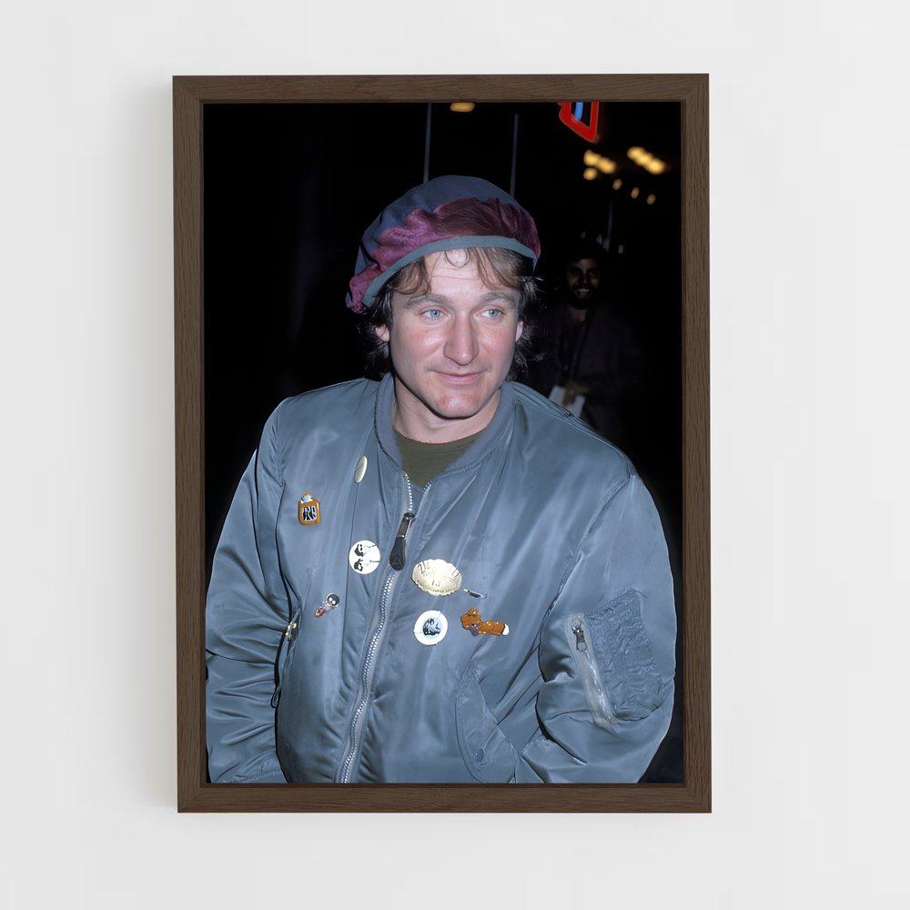 ap-robin williams-8 cadre Bois foncé