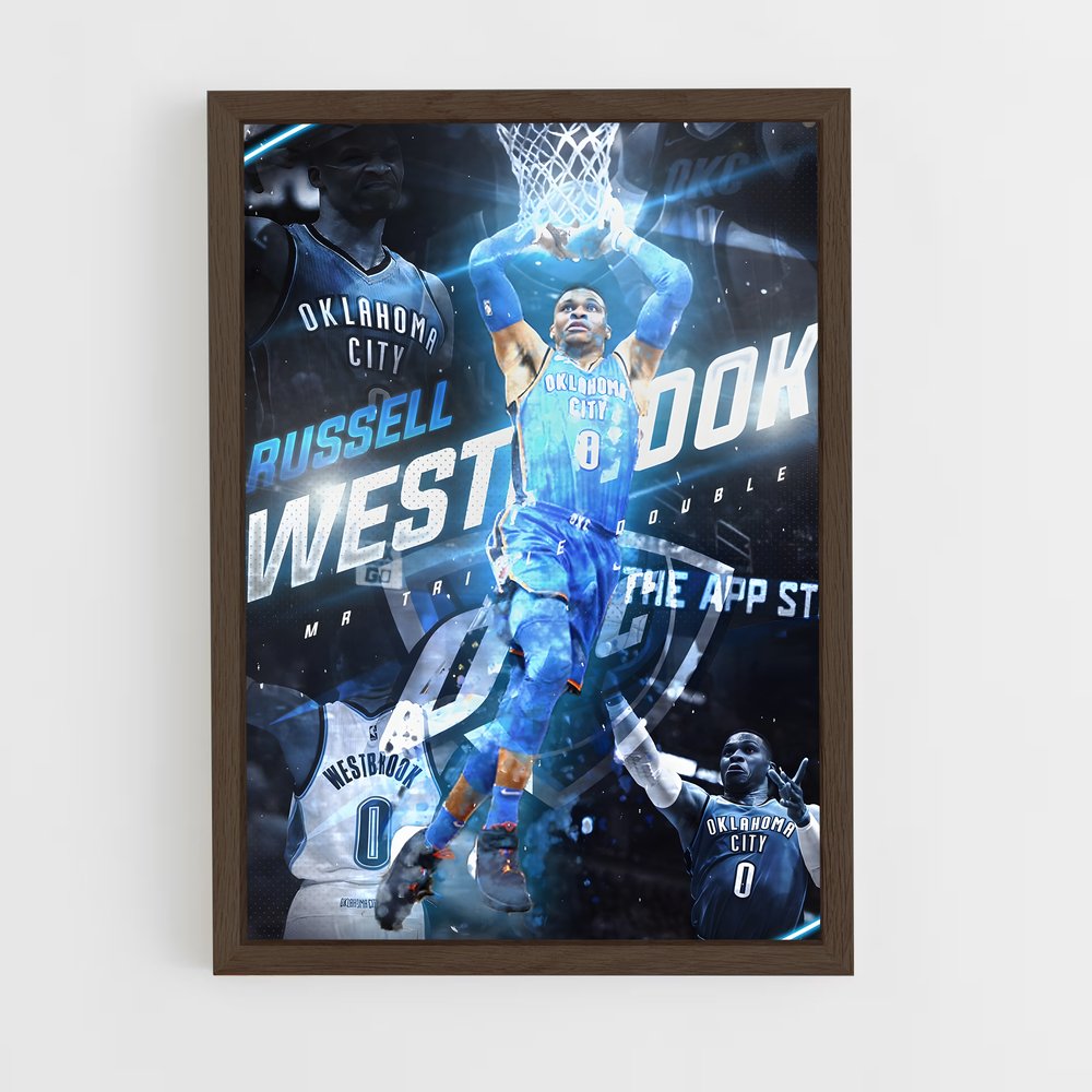 ap-russell westbrook-8 cadre Bois foncé