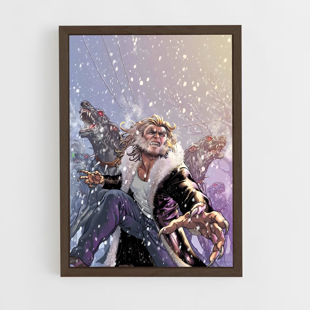 ap-sabretooth x-men-2 cadre Bois foncé