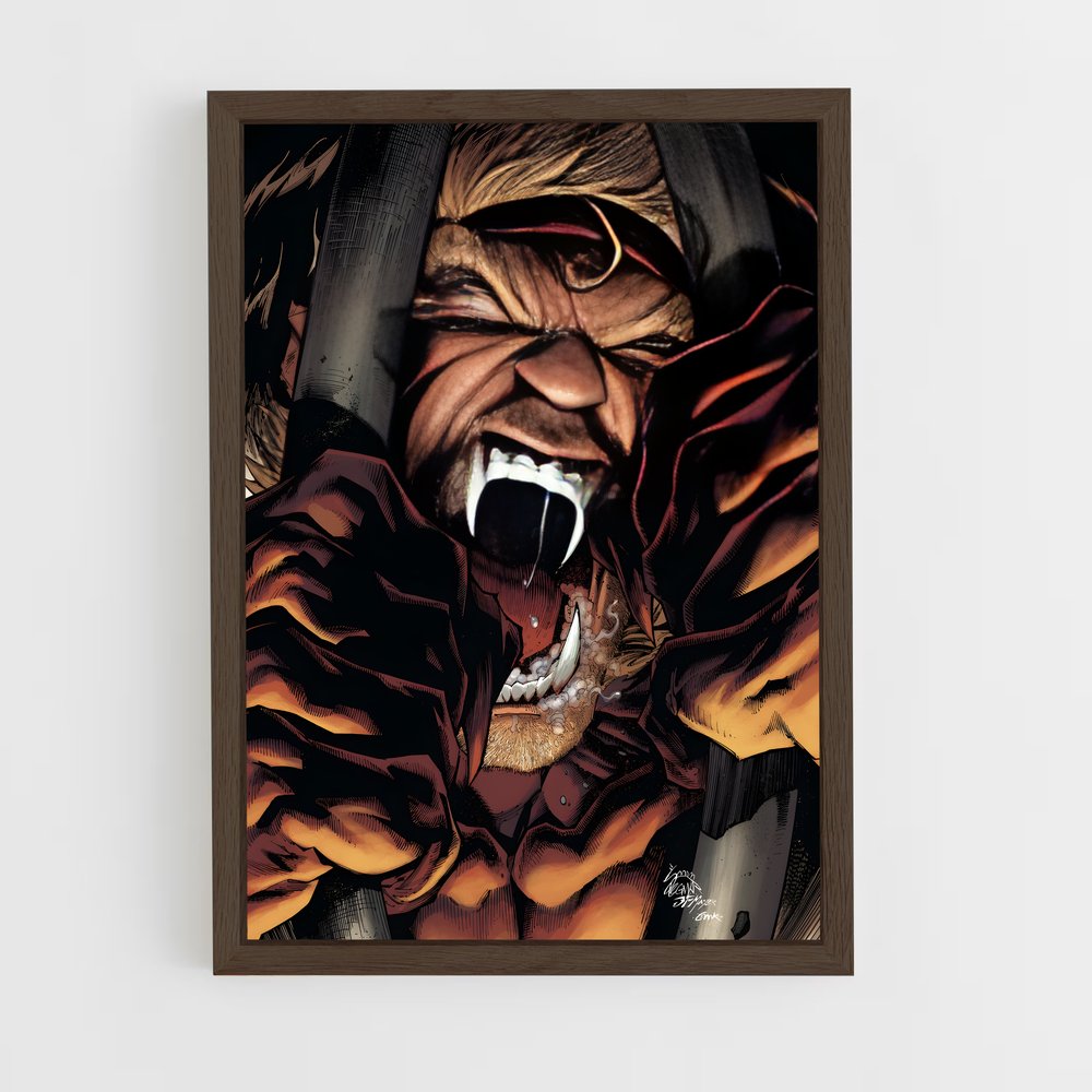 ap-sabretooth x-men-6 cadre Bois foncé
