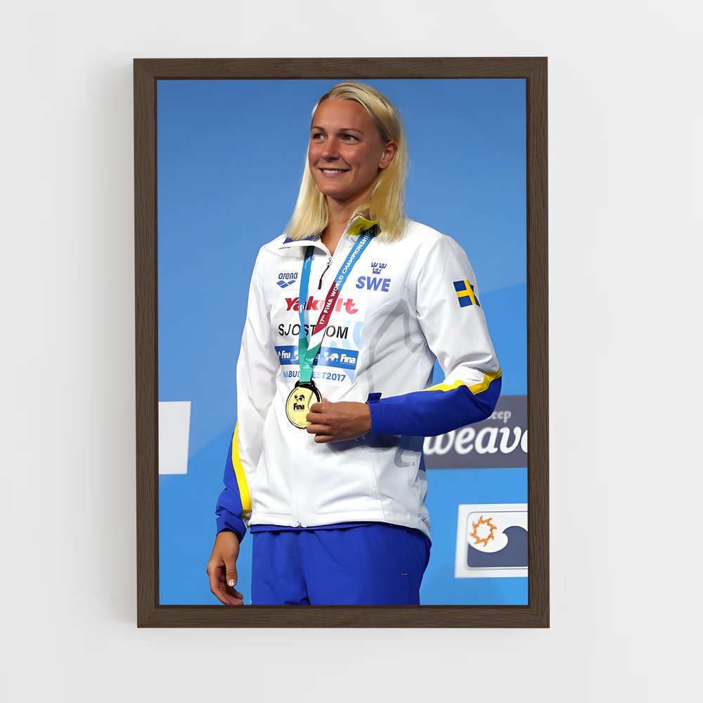 ap-sarah sjostrom-5 cadre Bois foncé