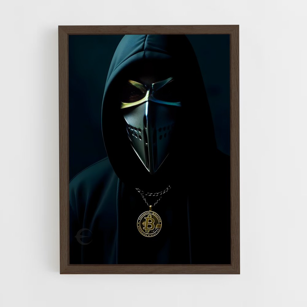 ap-satoshi nakamoto-3 cadre Bois foncé