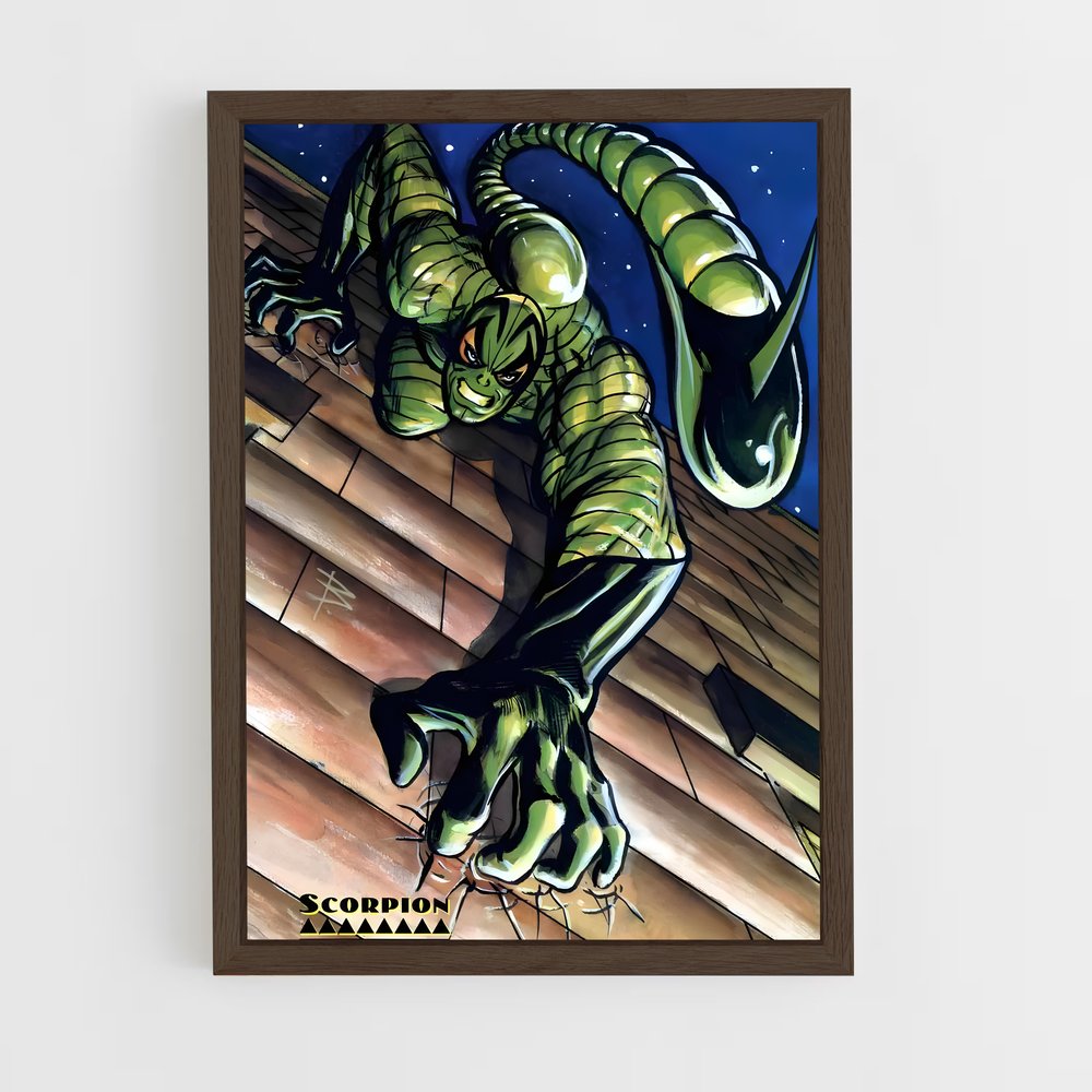 ap-scorpion spider-man-3 cadre Bois foncé