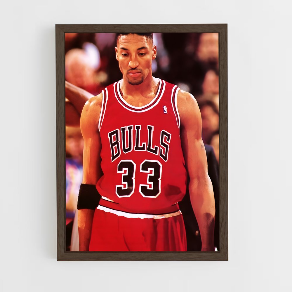 ap-scottie pippen-6 cadre Bois foncé
