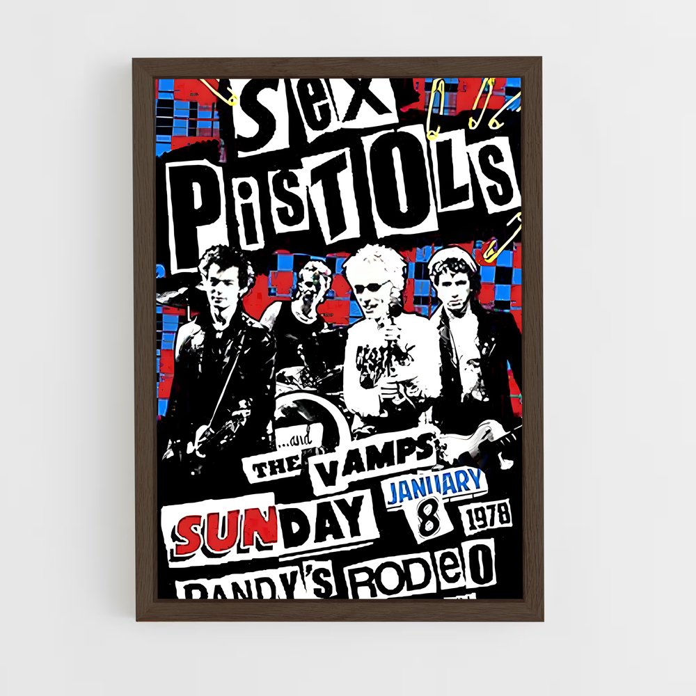ap-sex pistols-2 cadre Bois foncé