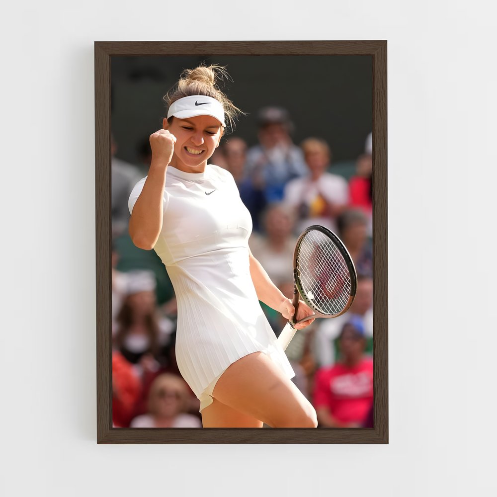 ap-simona halep-1 cadre Bois foncé