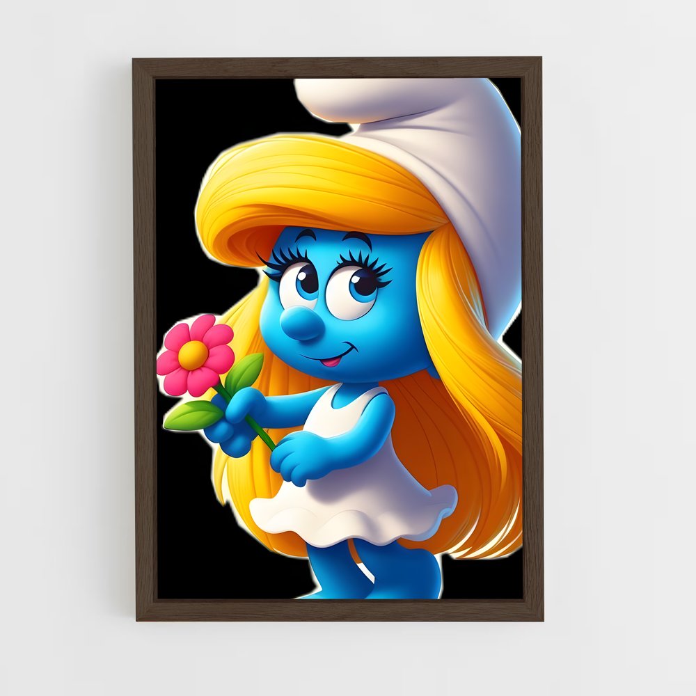 ap-smurfette-2 cadre Bois foncé
