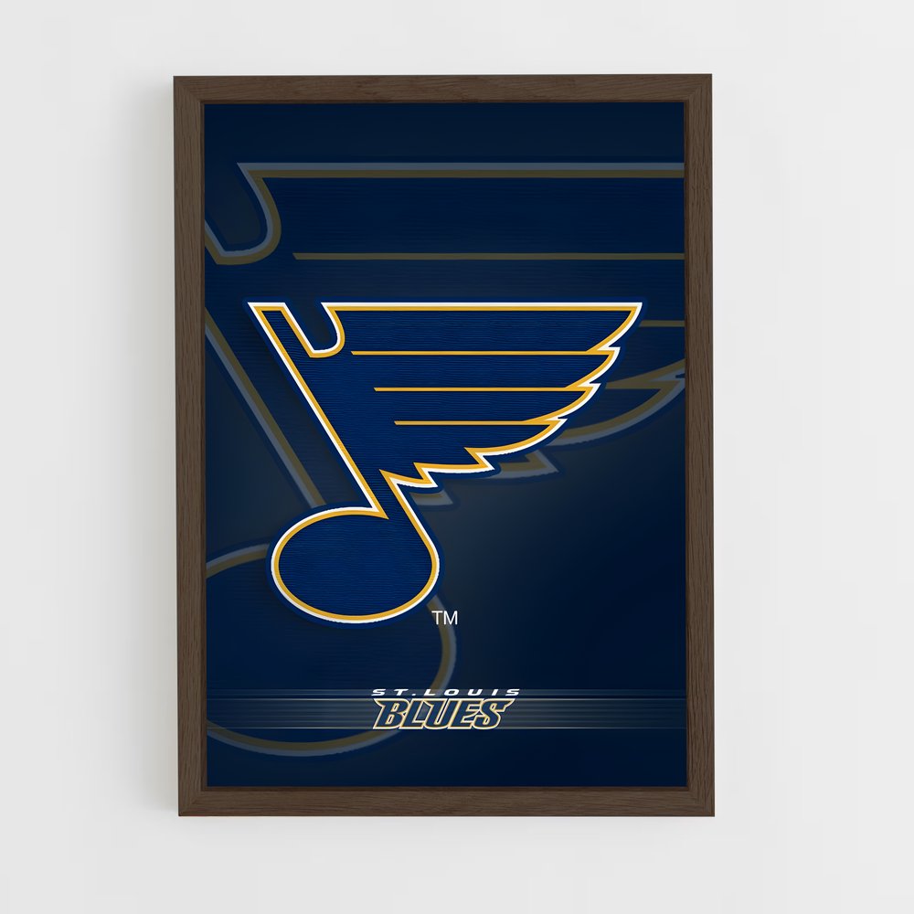ap-st. louis blues-7 cadre Bois foncé