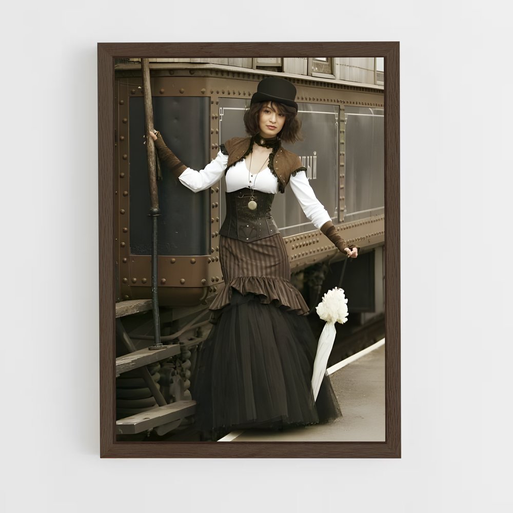 ap-steampunk larp-4 cadre Bois foncé