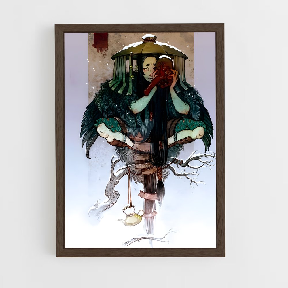 ap-tengu-3 cadre Bois foncé