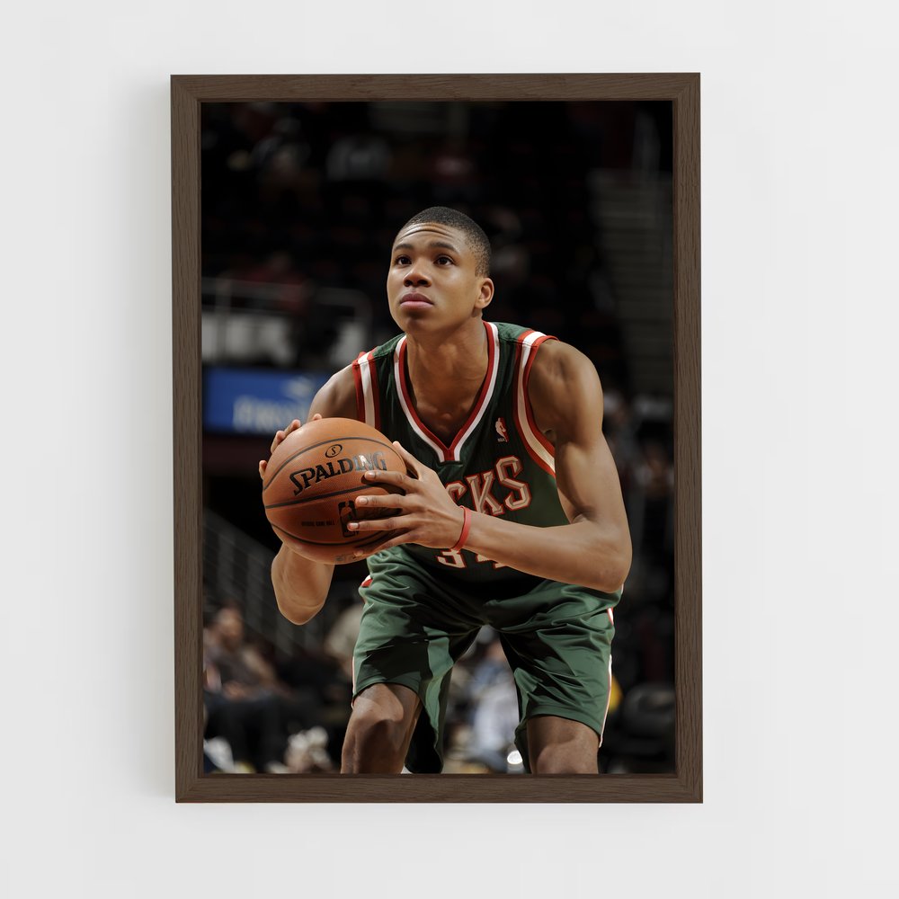 ap-thanasis antetokounmpo-3 cadre Bois foncé