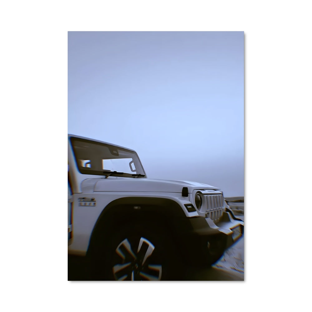 Poster Jeep à la Plage