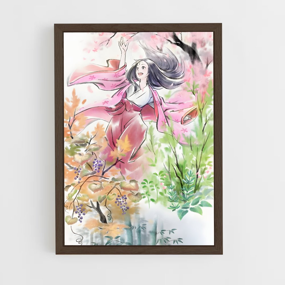 ap-the tale of princess kaguya-2 cadre Bois foncé
